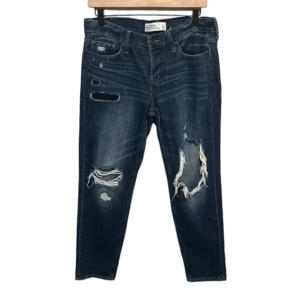 Abercrombie & Fitch Ripped Boyfriend Straight Jean - Picture 1 of 11